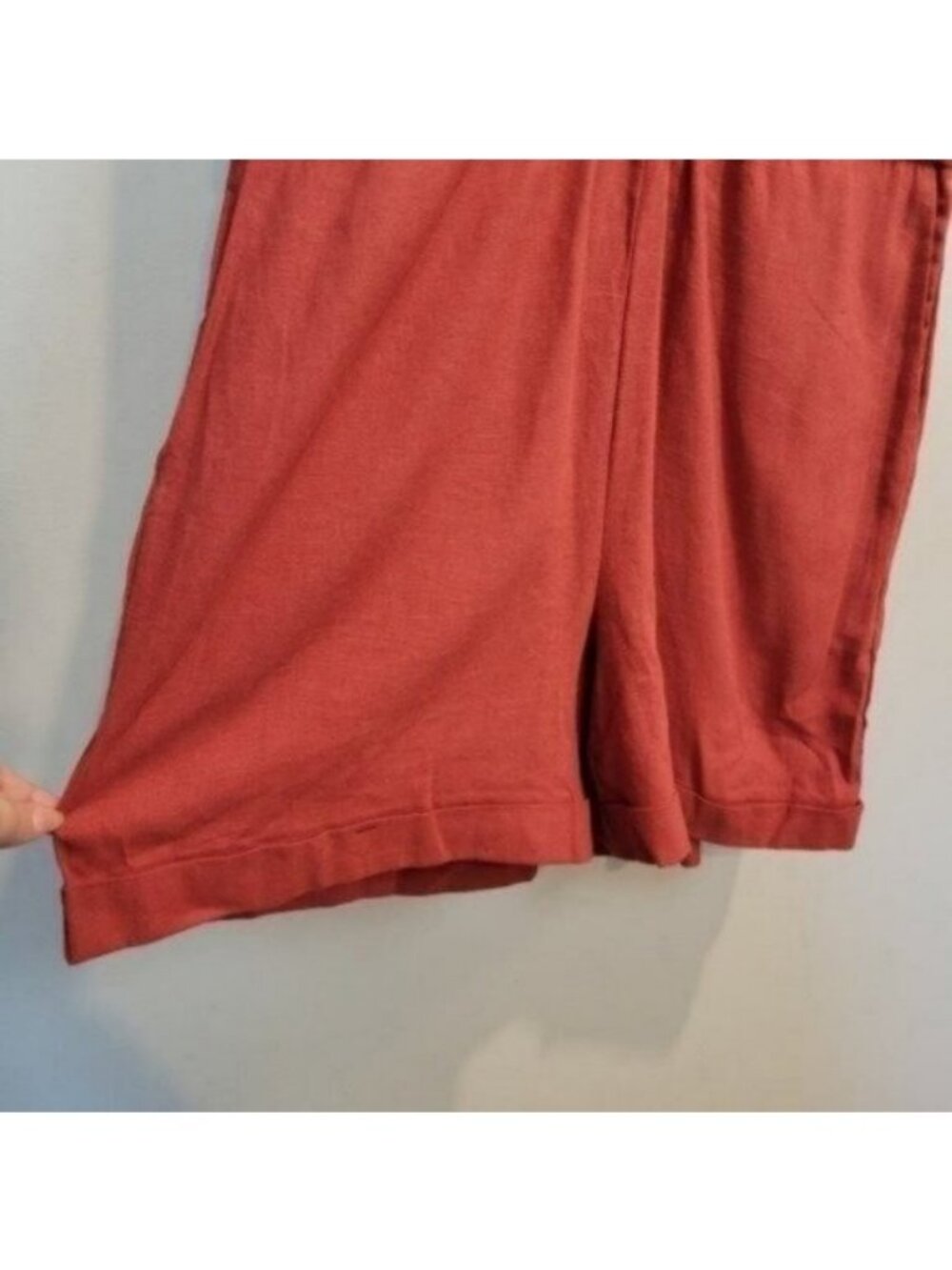 Sonoma Now Gen Linen Blend Short Jumpsuit Romper Tera Rouge NWT - Picture 11 of 12